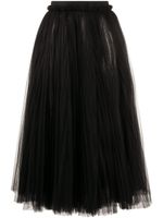 Dolce & Gabbana jupe mi-longue froncée en tulle - Noir