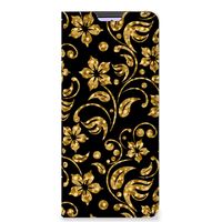 Xiaomi Redmi Note 10 Pro Smart Cover Gouden Bloemen - thumbnail