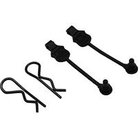 Reely 1:8 carrosserieklemmen grip zwart 1 paar