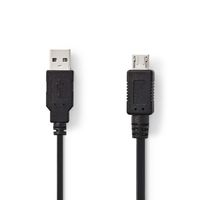 USB 2.0-Kabel | A Male - Micro-A Male | 2,0 m | Zwart - thumbnail