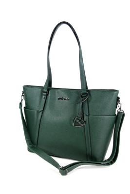 PU damestas handtas LONDEN olijf / petrol groen