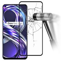 Full Cover Realme 8i Screenprotector van gehard glas - 9H - Zwart - thumbnail