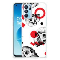 Silicone Back Case OPPO Reno 6 5G Skull Red - thumbnail