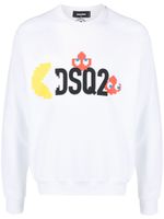 DSQUARED2 sweat en coton à logo imprimé - Blanc