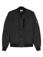 Stone Island Junior veste bomber à patch logo - Noir