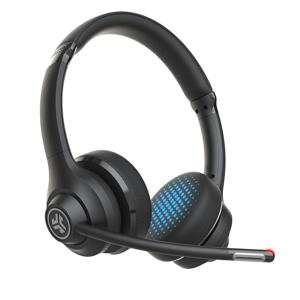 JLab Go Work Headset Bedraad en draadloos Hoofdband Oproepen/muziek USB Type-C Bluetooth Zwart, Blauw