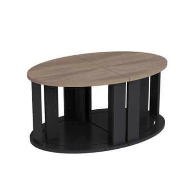 Homemania Salontafel Antella 90x60x41 cm zwart en naturel Homemania Salontafel Antella 90x60x41 cm zwart en naturel