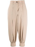 JW Anderson pantalon court à fleurs - Marron