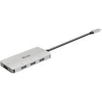 club3D CSV-1547 USB-C (USB 3.2 Gen 2) multiport hub 4 poorten Zwart, Zilver