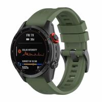 By Qubix - Siliconen sportbandje - Leger groen - Compatible met Garmin Tactix 8-51mm - Compatible Garmin bandje