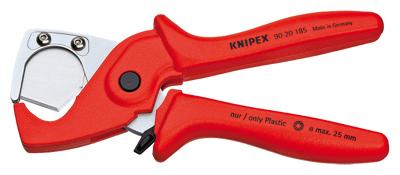 Knipex 90 20 185 90 20 185 Slangsnijder Geschikt voor (striptechniek) Kunststof buis, Slang 25 mm
