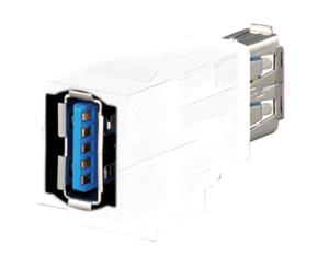 USB-Keystone A 3.0 Adapter, Koppeling, dubbel KMK-USB 3.0 rw 17010650 Rutenbeck 1 stuk(s)