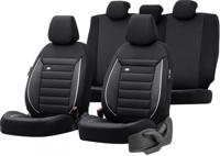 otoM stoelhoezenset Prestige 5 mm textiel zwart/wit 11 delig