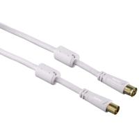 Hama 10,0 m 100 dB antennekabel verguld, ferrietkern coax-stekker koppeling