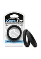 #17 Xact-Fit Cockring 2-Pack - Black - thumbnail