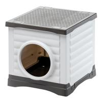 Ferplast - Honden en Kattenkennel Outdoor - Konijnenhok - Stevig gerecycled kunststof - PETVILLA 50, 38,5 x 43 x h 38,5 cm