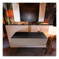 MONDIAZ ERIN 120cm badmeubel onderkast kleur Smoke met 1 lade wastafel links 1 kraangat kleur urban - thumbnail