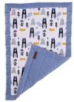 Kinder Hop deken Triangles Jeans 100 x 70 cm katoen/fluweel