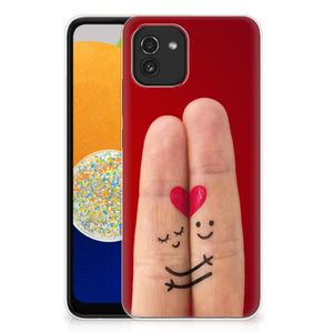 Samsung Galaxy A03 Silicone Back Cover Liefde - Origineel Romantisch Cadeau