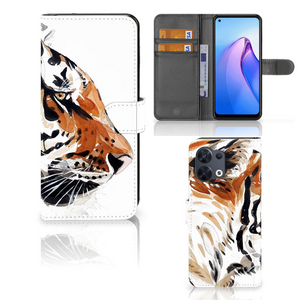 Hoesje OPPO Reno8 Watercolor Tiger