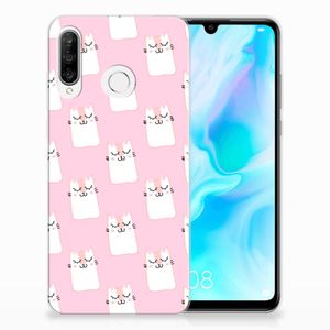 Huawei P30 Lite TPU Hoesje Sleeping Cats