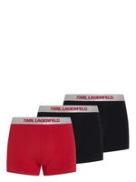 Karl Lagerfeld metallic-logo boxers (pack of three) - Noir - thumbnail