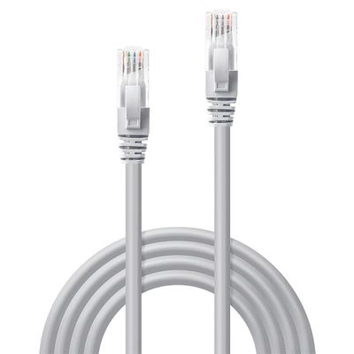 LINDY 48001 RJ45 Netwerkkabel, patchkabel CAT 6 U/UTP 0.50 m Grijs 1 stuk(s)
