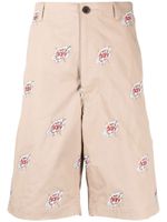 Junya Watanabe MAN short en coton à imprimé graphique - Tons neutres