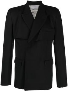 VTMNTS blazer en laine vierge à simple boutonnage - Noir