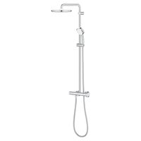 GROHE Tempesta Cosmopolitan Regendoucheset opbouw - hoofddouche 25cm - handdouche rond - thermostatisch - chroom 26670000