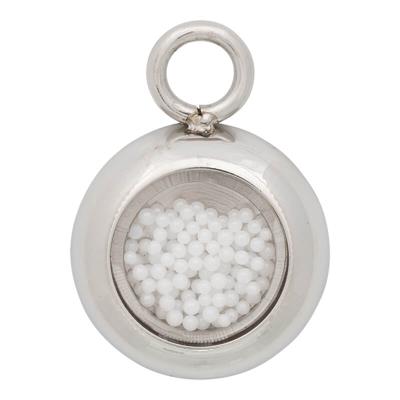iXXXi Charm Witte Balletjes Zilver