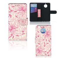 Moto G5S Hoesje Pink Flowers