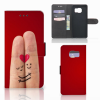 Samsung Galaxy S7 Edge Wallet Case met Pasjes Liefde - Origineel Romantisch Cadeau