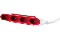 Allocacoc PowerBar – Stekkerdoos – Verlengsnoer – Rood