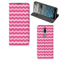 Nokia 2.4 Hoesje met Magneet Waves Pink