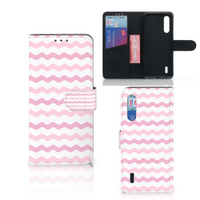 Xiaomi Mi 9 Lite Telefoon Hoesje Waves Roze