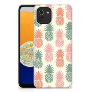 Samsung Galaxy A03 Siliconen Case Ananas