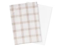 LIVARNO home 2 Keukendoeken 50 x 70 cm (geruit beige/wit)