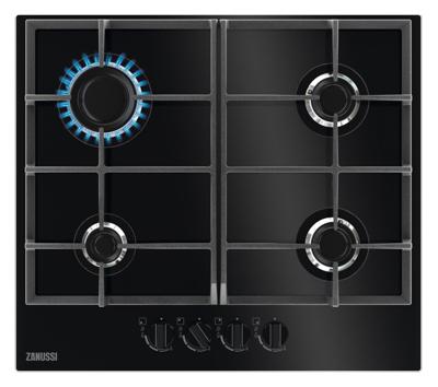 Zanussi ZGGN643K Gas inbouwkookplaat Zwart Zanussi ZGGN643K Gas inbouwkookplaat Zwart