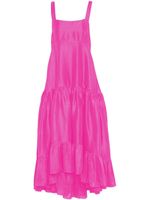 AZEEZA robe mi-longue Griffon en soie - Rose