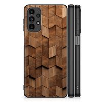 Houten Print Telefoonhoesje voor Samsung Galaxy A13 4G Wooden Cubes