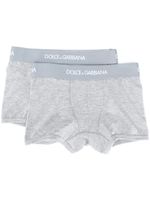 Dolce & Gabbana Kids set de deux boxers à logo - Gris