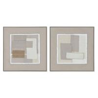 Home ESPRIT Afbeelding bruin beige abstract urban 62 x 3,2 x 62 cm (2 stuks)