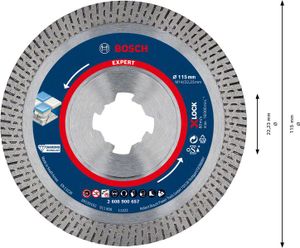 Bosch Accessoires Expert HardCeramic X-LOCK diamantdoorslijpschijf 115 x 22,23 x 1,6 x 10 mm - 1 stuk(s) - 2608900657