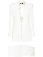 Elisabetta Franchi costume à design texturé - Blanc