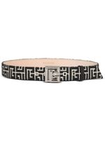 Balmain ceinture à motif PB en jacquard - Noir