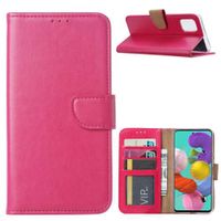 Bookcase Hoesje Samsung Galaxy A71 Roze met Pasjeshouder