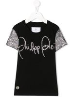 Philipp Plein Junior t-shirt à ornements - Noir