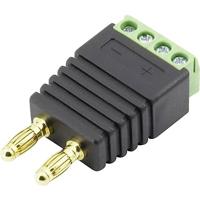 TRU COMPONENTS 1408781 93013c1129 Laboratoriumstekker, rechte stift-Ø: 4mm zwart 1st