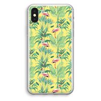 Flamingo party: iPhone XS Transparant Hoesje - thumbnail